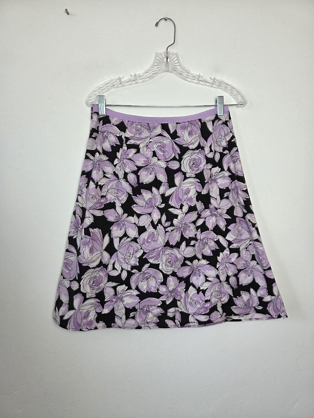 Rafaella Lavender Floral Midi Skirt A-Line Purple Twee Cottagecore Fairycore 6